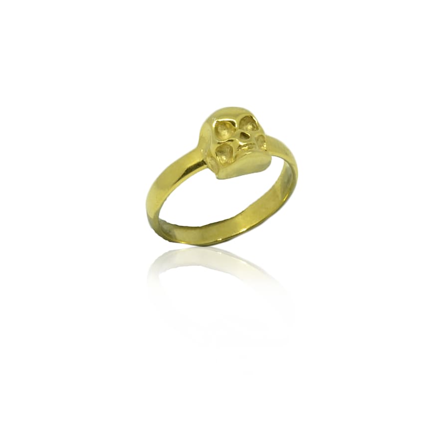 Window Dressing The Soul Gold Plated Skull Ring