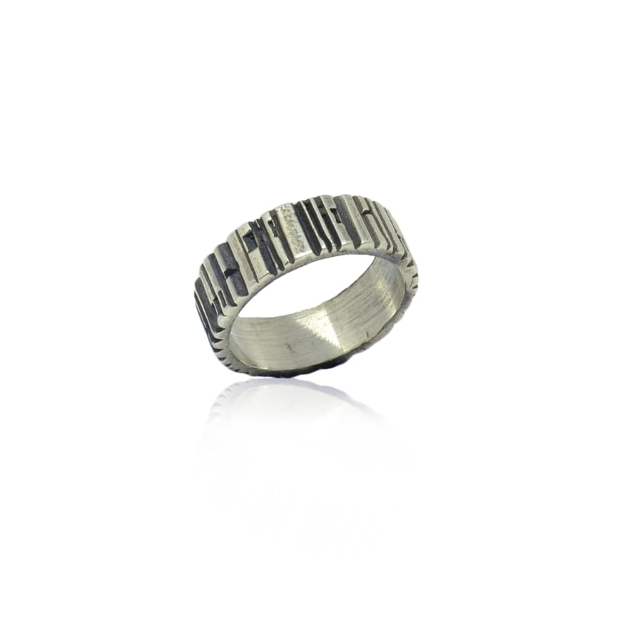 Window Dressing The Soul Silver Bark Textured Band Ring