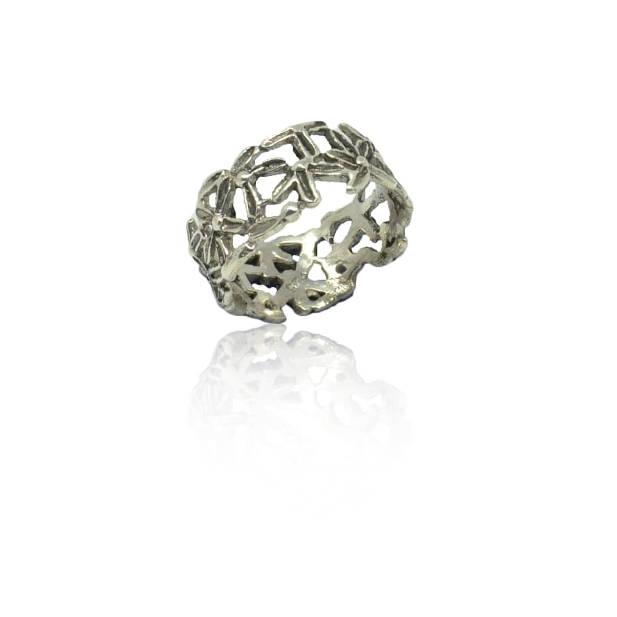 Window Dressing The Soul Silver Flowers Ring