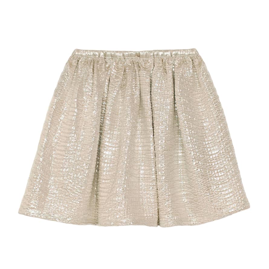 Wild & Gorgeous Girls Metallic Gold Stardust Party Skirt