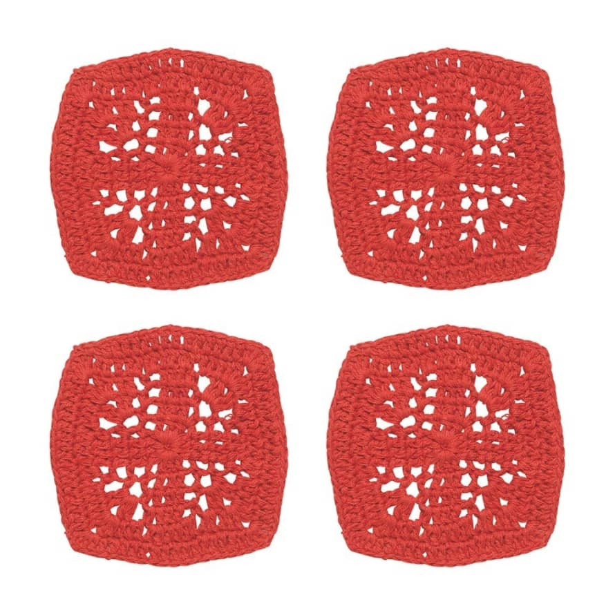 Foundation Grenadine Set of 4 Crochet Coasters