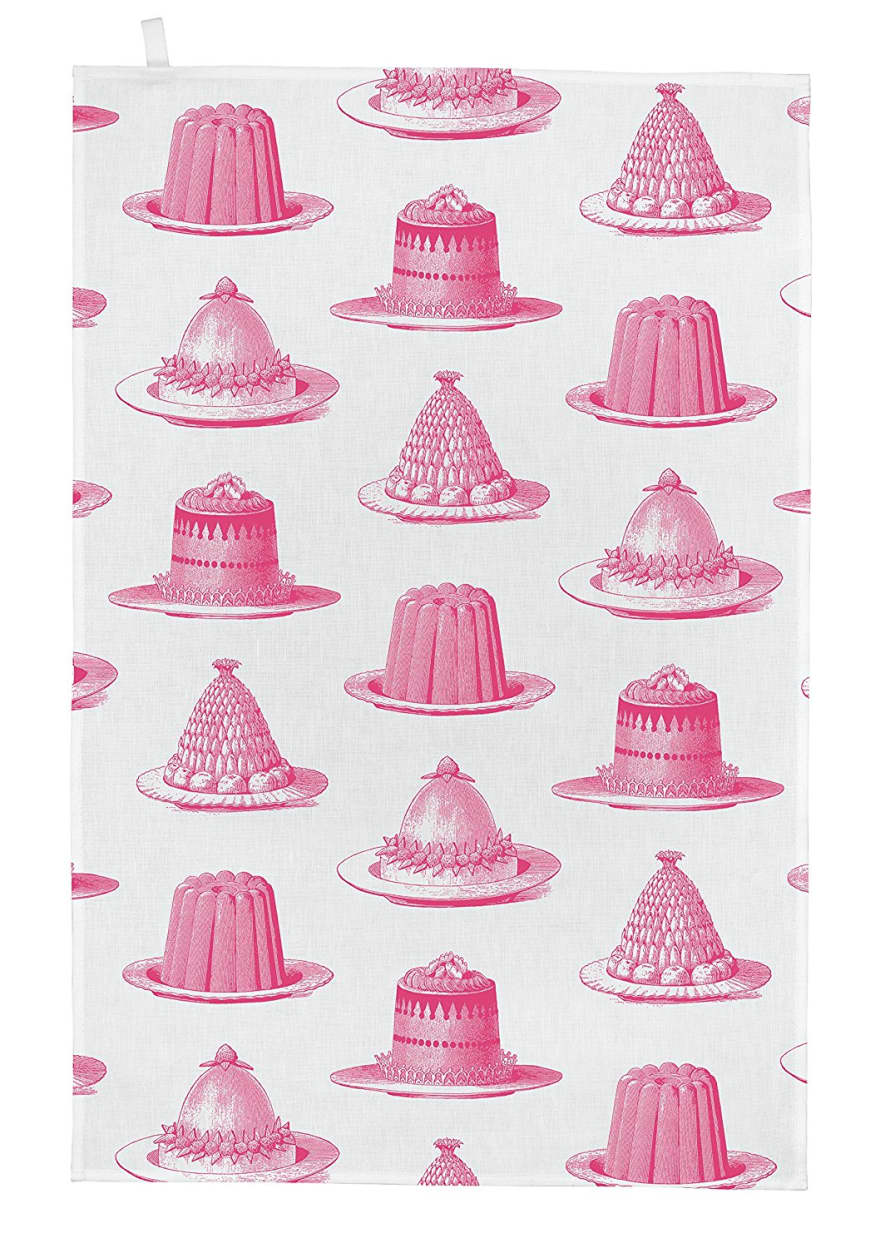 Thornback & Peel Pink Jelly & Cake Tea Towel