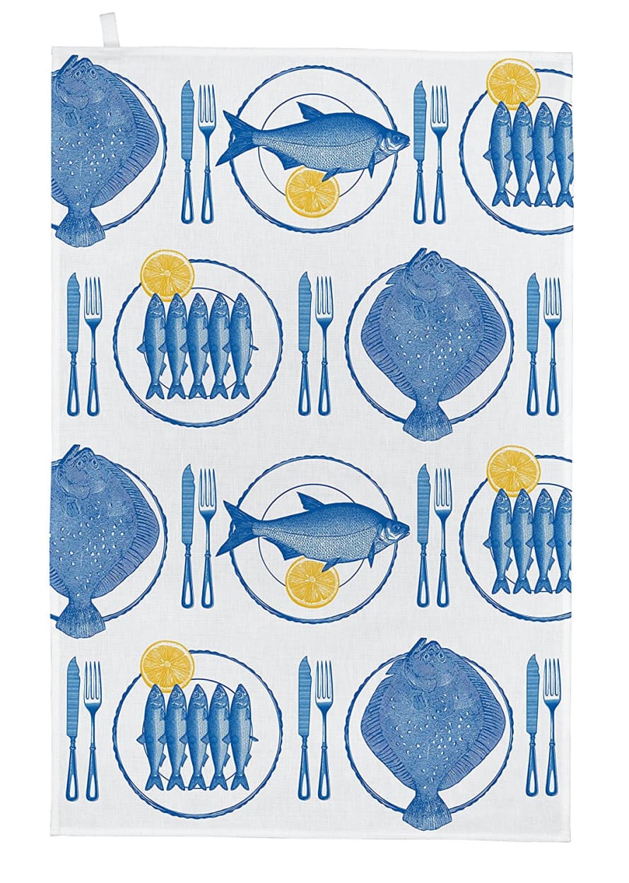 Thornback & Peel Fish Supper Tea Towel