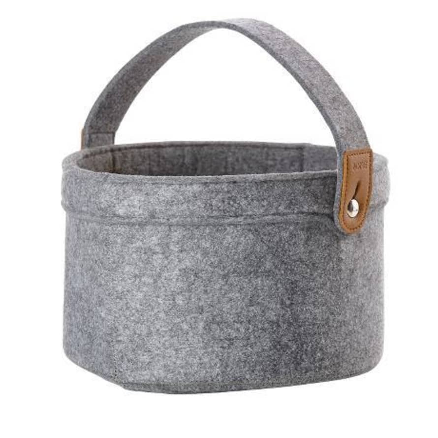 BOVICTUS Grey Felt Bread Basket