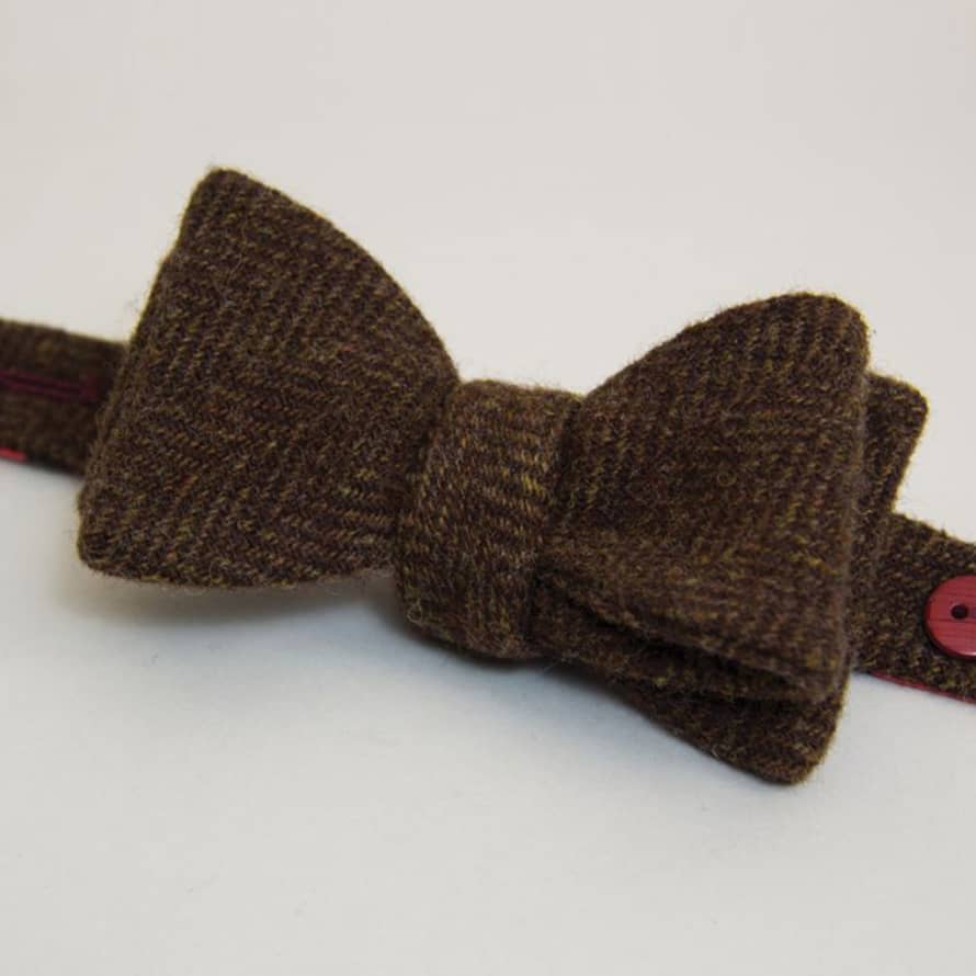 40 Colori Herringbone Wool Bow Tie 