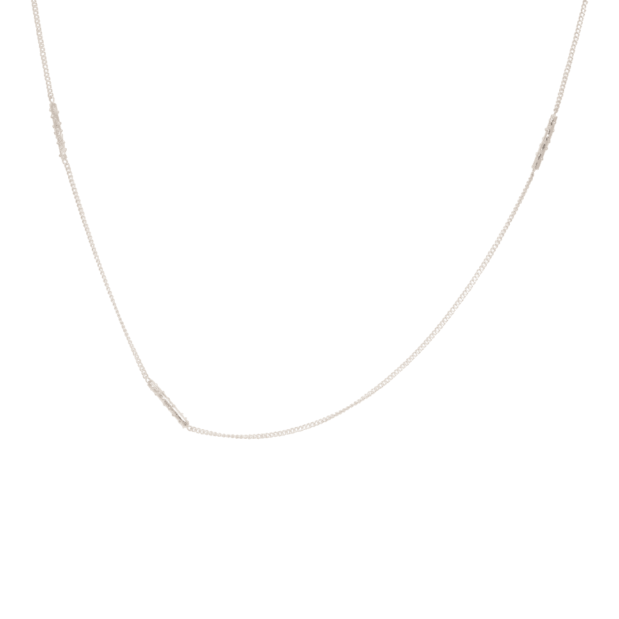 Anna + Nina Silver Bar Necklace