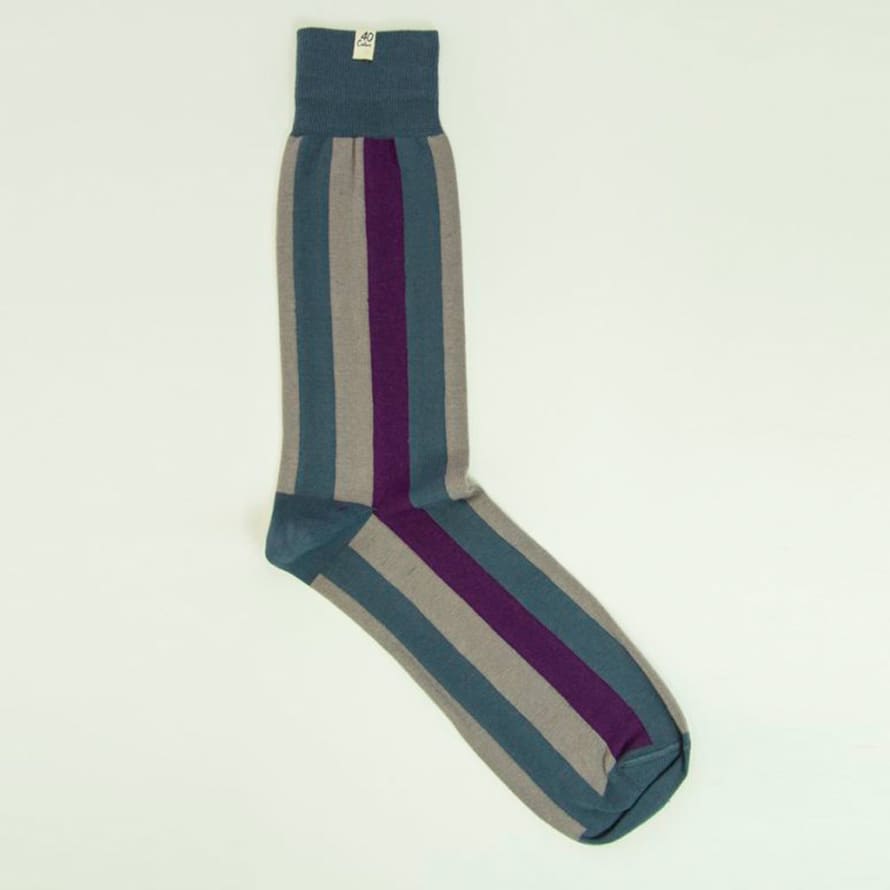 40 Colori Vertically Striped Organic Cotton Socks