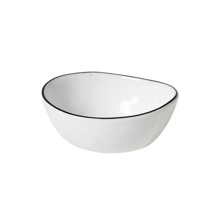 Broste Copenhagen White Salt Porcelain Dipping Bowl