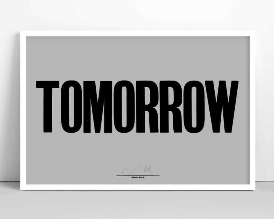 Anthony Burrill Tomorrow Art Print Poster