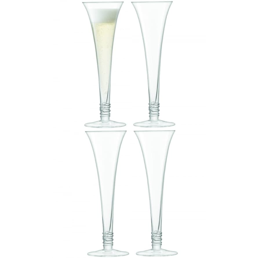 LSA International Prosecco Flutes Glasses (Set Of 4)