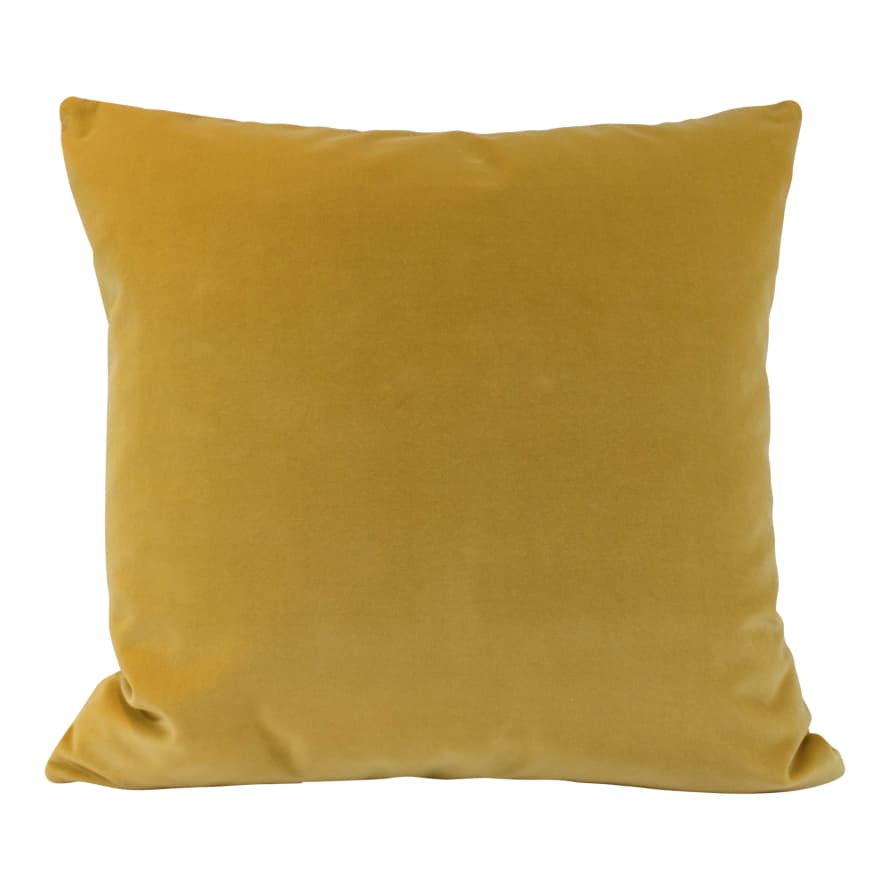 The Hackney Draper Cushion Velvet Gold Leaf Square