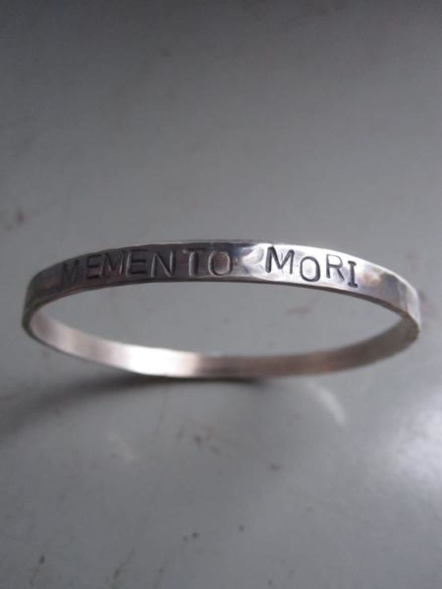 Window Dressing The Soul Memento Mori Sheffield Silver Hand Hammered Bangle