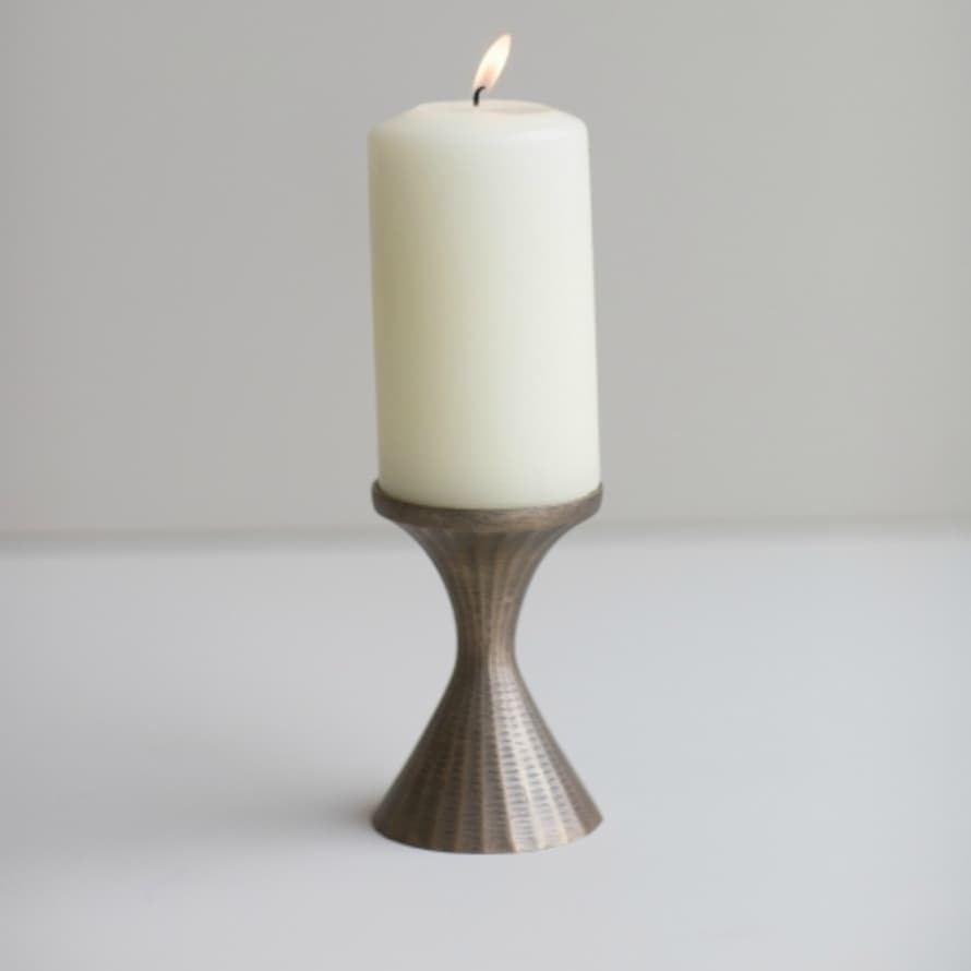 Accessories for the Home Small Brass Pillar Candle Holder