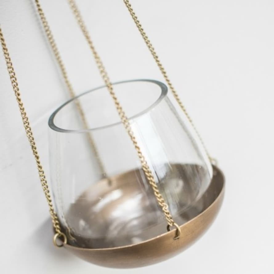 Accessories for the Home Antique Brass Hanging Votive