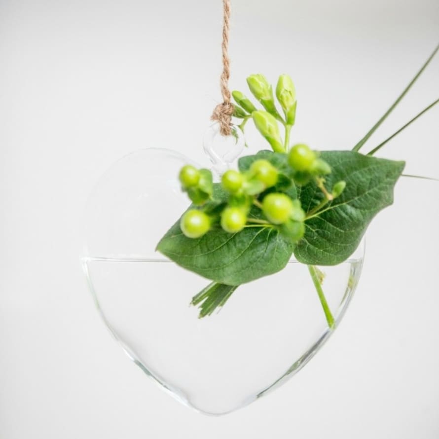 Accessories for the Home Glass Hanging Heart Decor