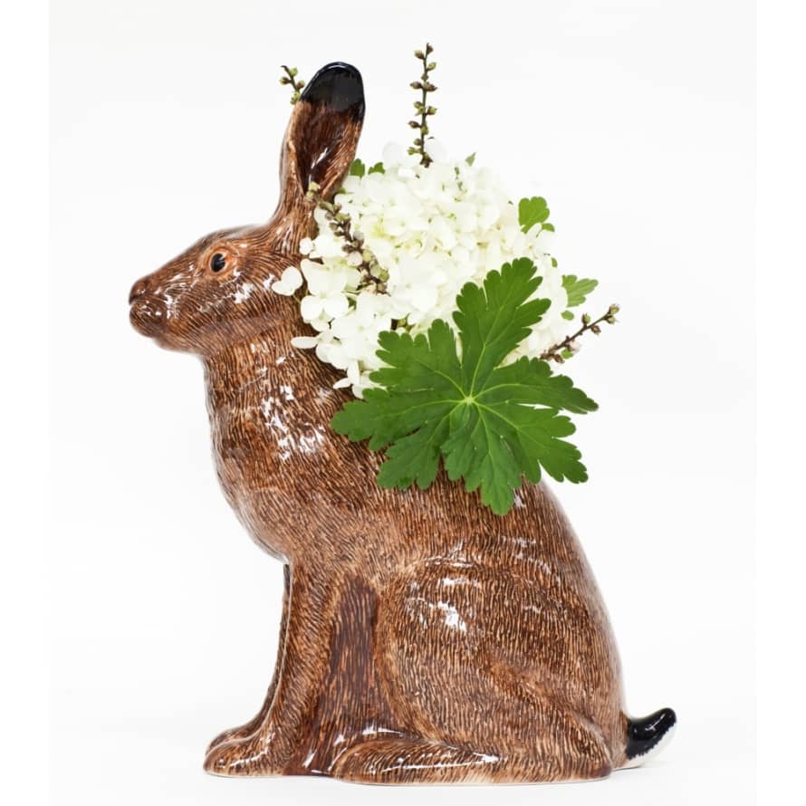 Quail Ceramics Hare Flower Vase 