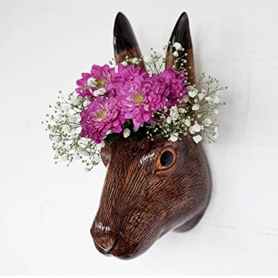 Quail Ceramics Hare Wall Vase