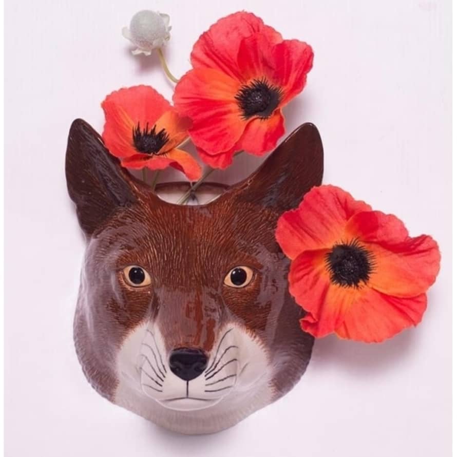 Quail Ceramics Fox Wall Vase 