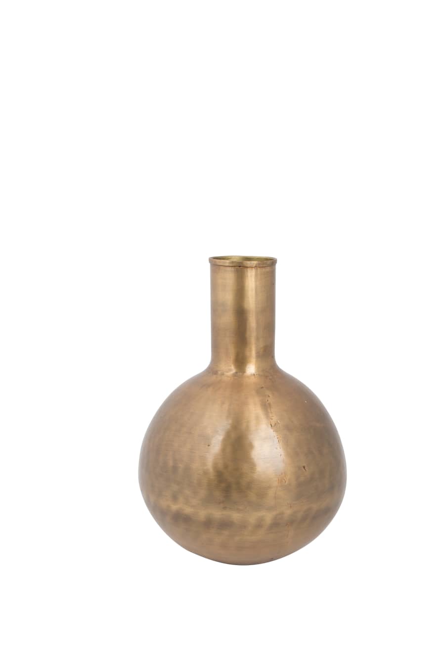 Dutchbone Hari Brass Vase Fat