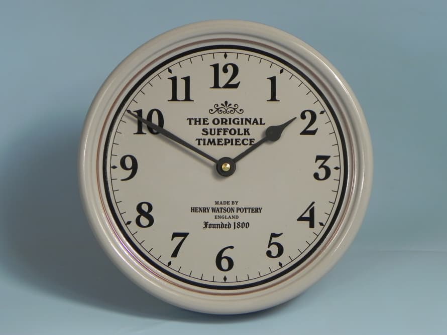 Henry Watson’s Potteries Ltd Dove Grey Wall Clock  