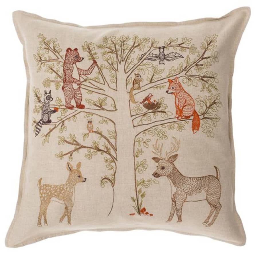 Coral & Tusk Woodland Living Tree Linen Pillow