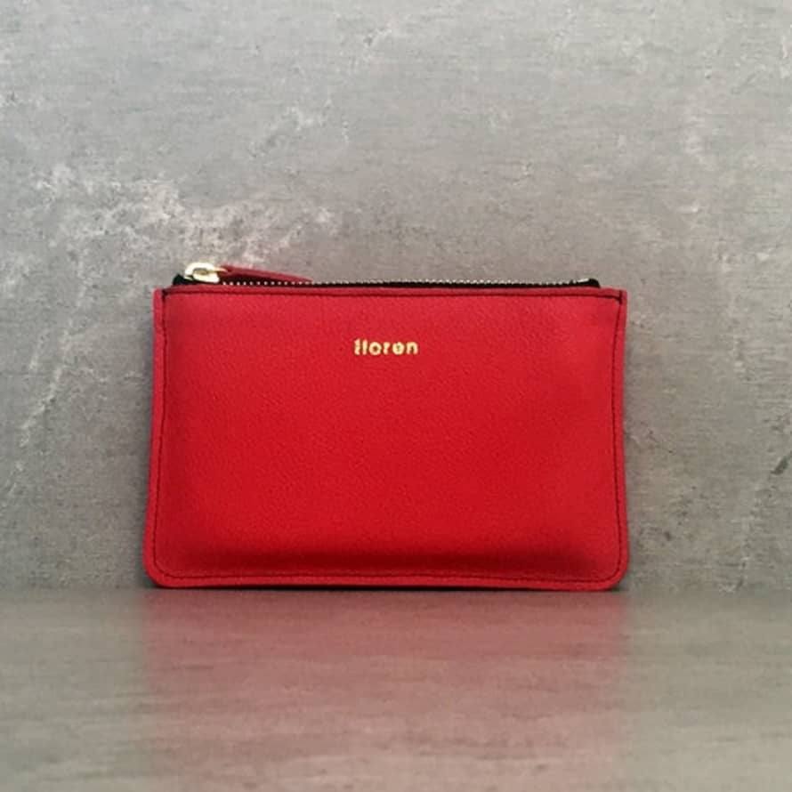 Lloren Large Red Leather Wallet