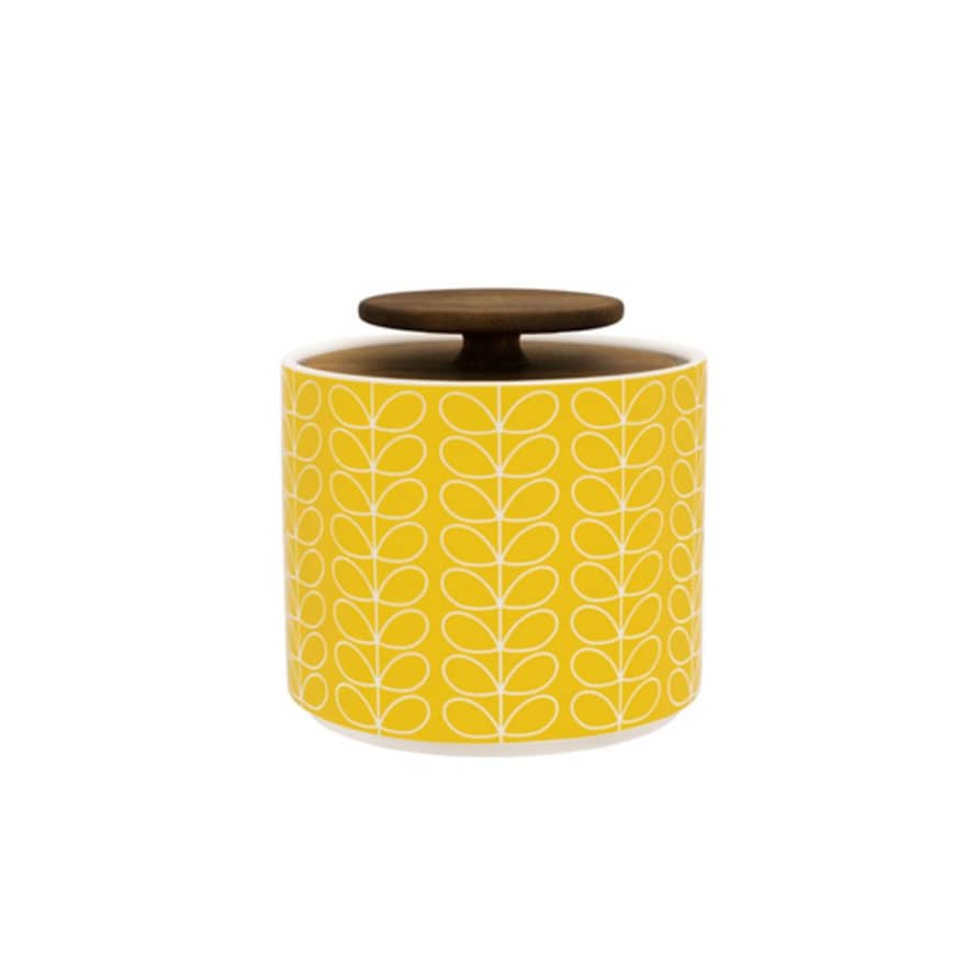 Orla Kiely 1 Litre Yellow Linear Stem Storage Jar