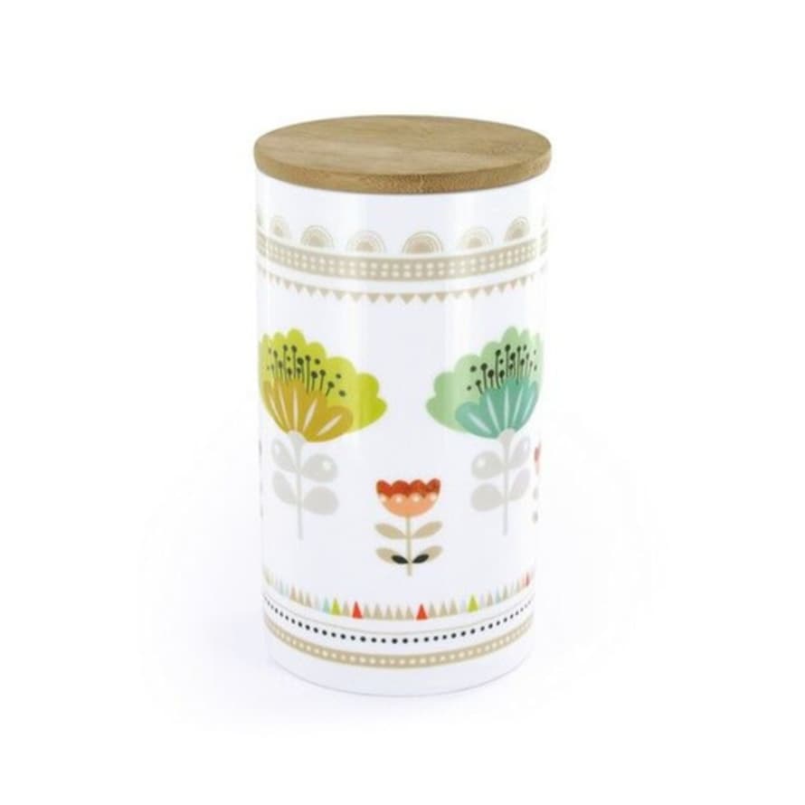 Mini Labo White Flowers Ceramic Tin