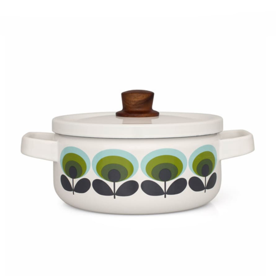 Orla Kiely Medium Enamel Sauce Pan