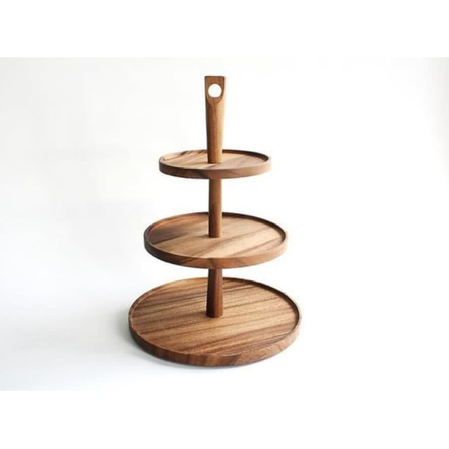 Chabatree 3 Tiers Cynosure Wooden Cake Stand