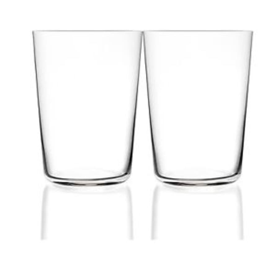 Clear Wide Glass [set of 2]