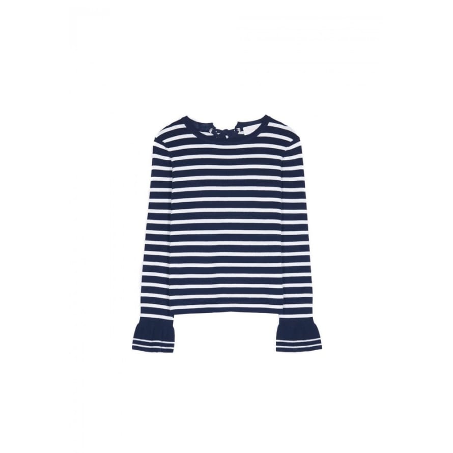 Grace & Mila Navy & White Stripe Top