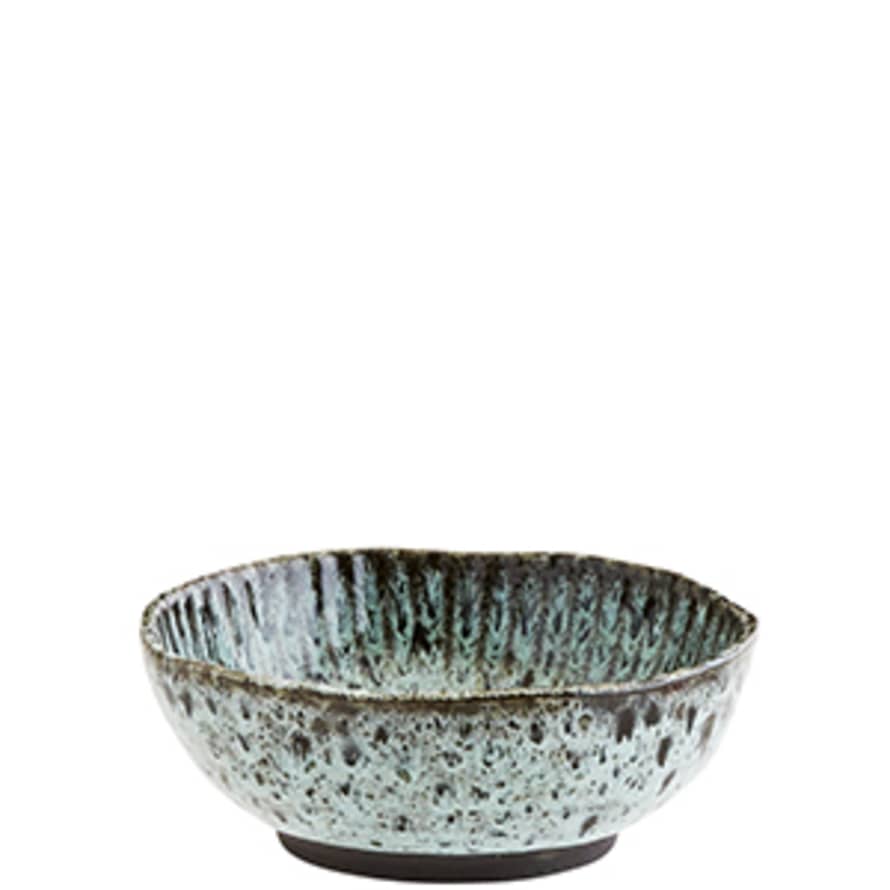 Madam Stoltz Green Speckled Stoneware Bowl