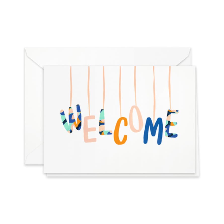 pretty paper Welcome Baby Mobile Greeting Card
