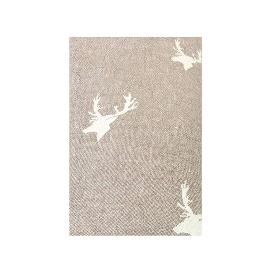 Scottie & Russell Stag Lined Fleece Throw/Blanket