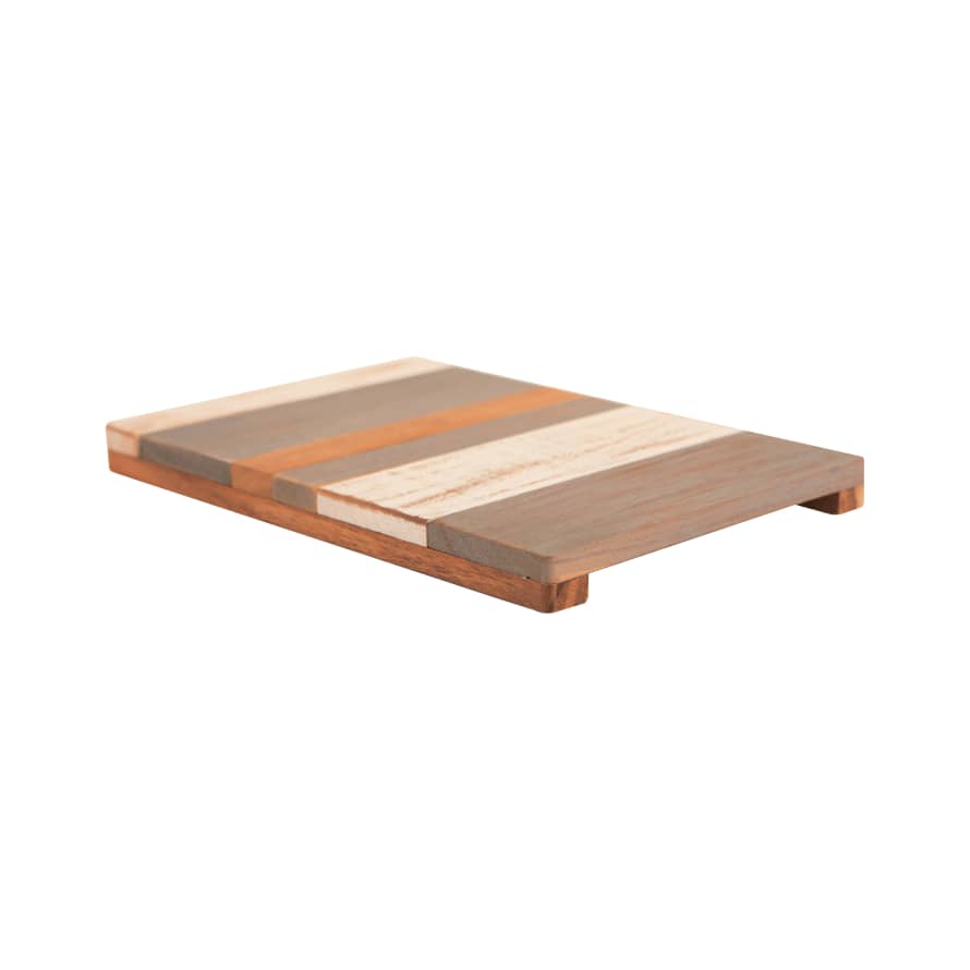 T&G Grey/White Drift Large Wooden Trivet  