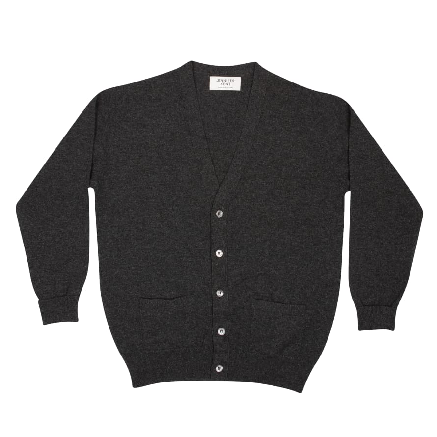 Jennifer Kent Charcoal Knit Cardigan