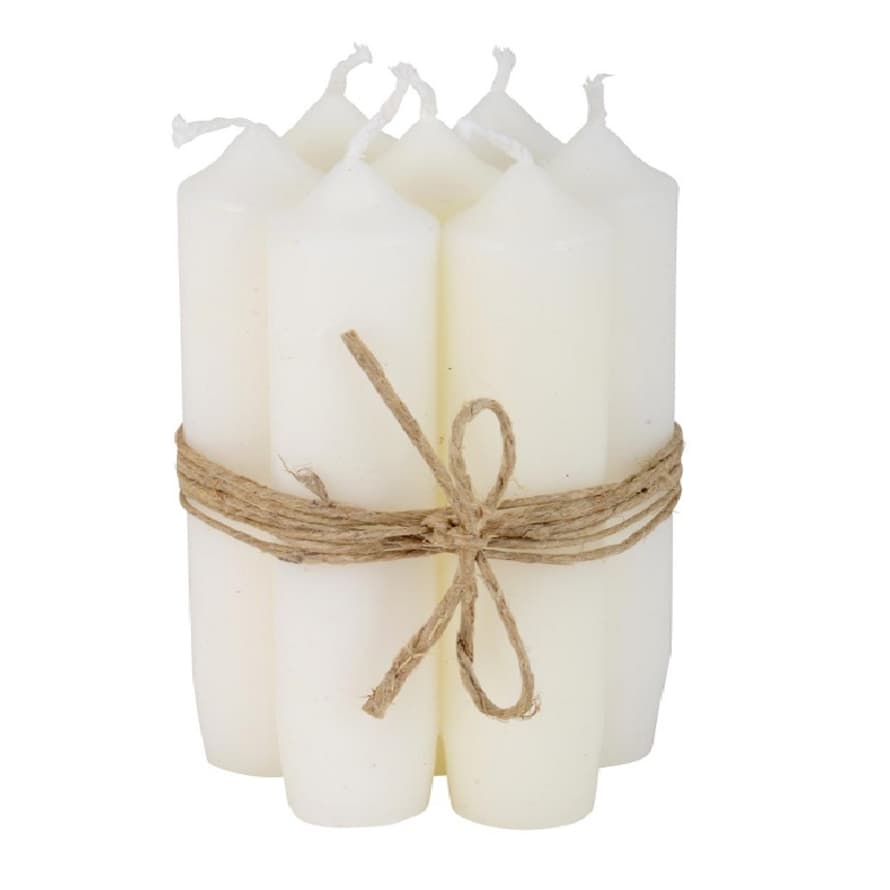 Ib Laursen White Short Dinner Candle - set of 10