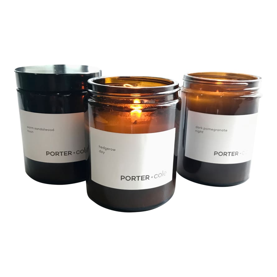 Porter + Cole Warm Sandalwood Scented Candle