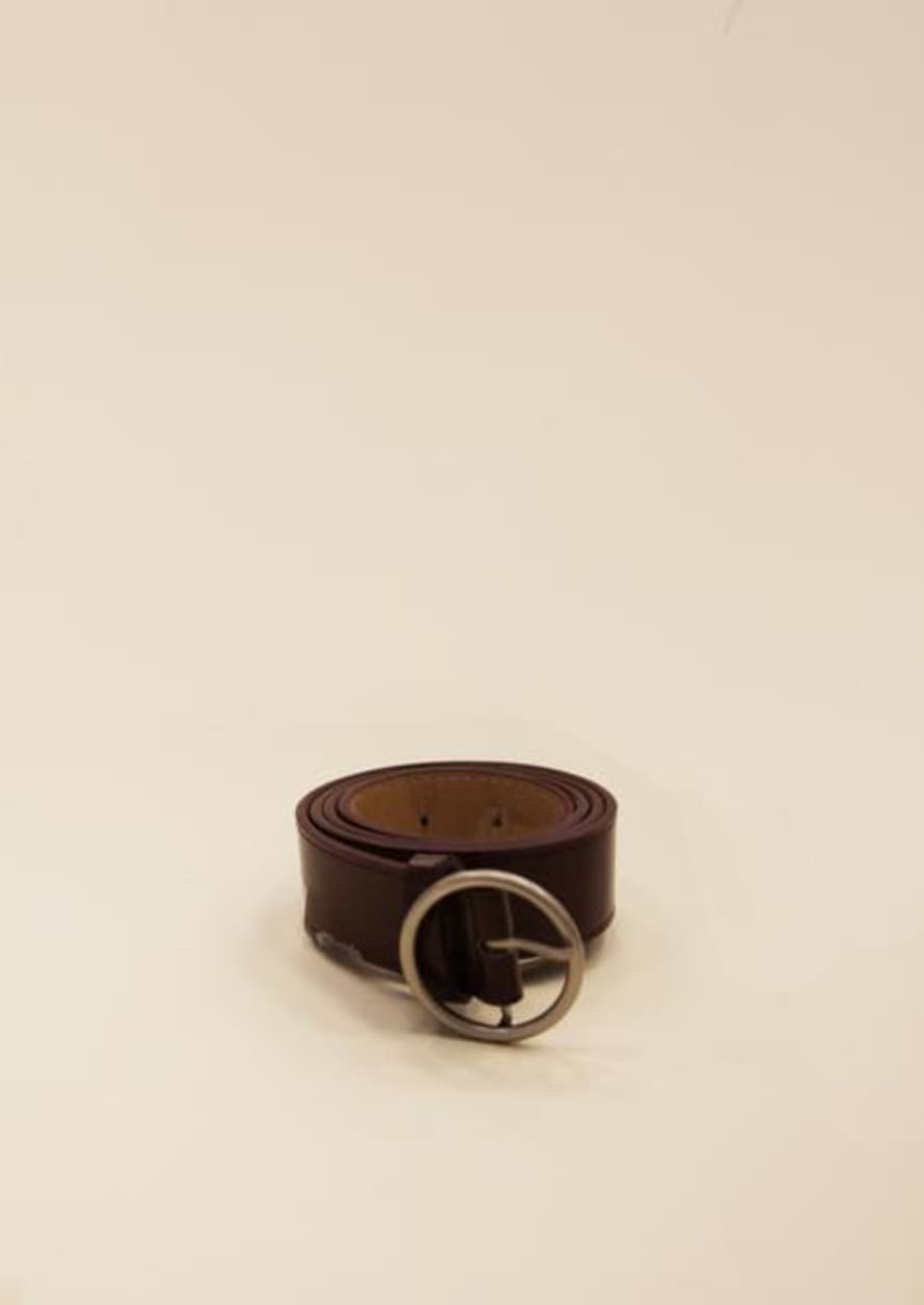 Collection & Co Zoni Burgundy Circle Ring Belt