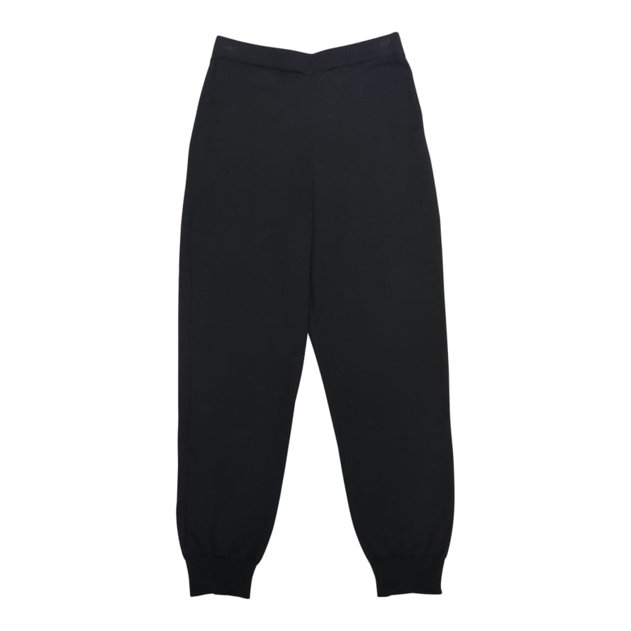Diarte Black Egyptian Cotton Knitted Pants