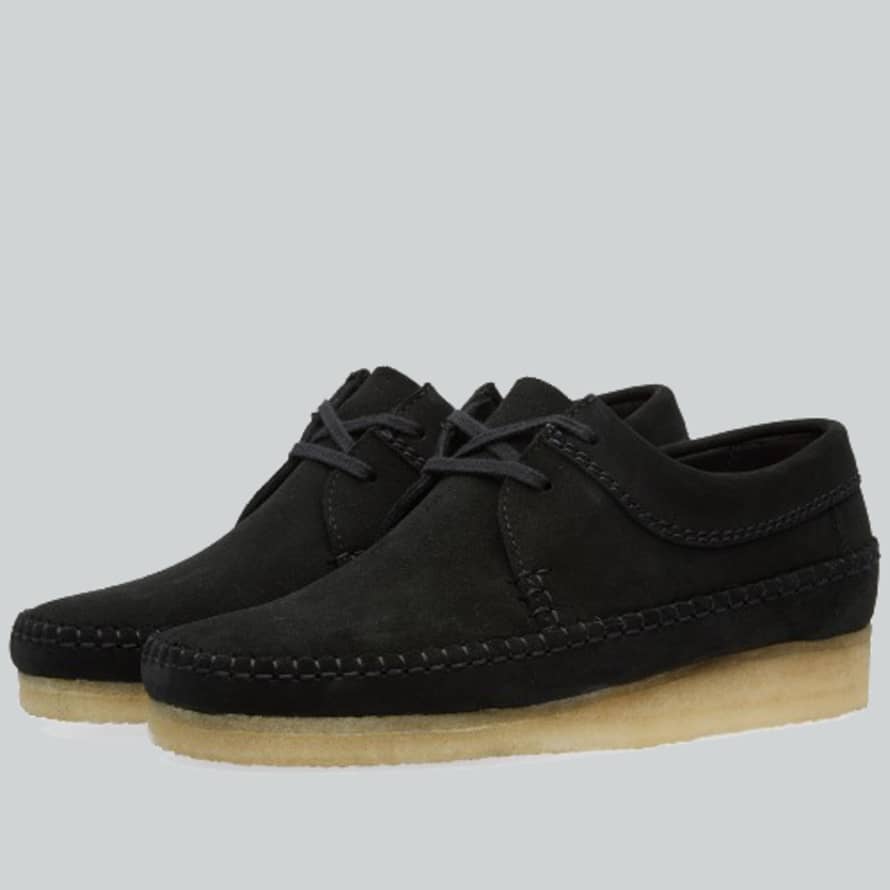 Clarks Originals Black Suede Weaver Trainer