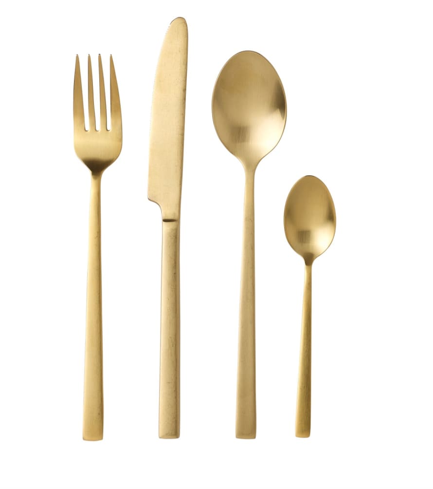 bitz 16 pcs Gold Or Black Cutlery 