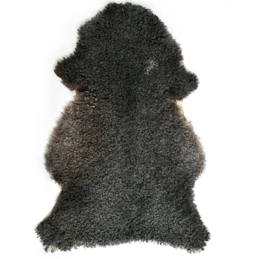 Shepherd of Sweden Gotland Dark Grey  Sheepskin Throw