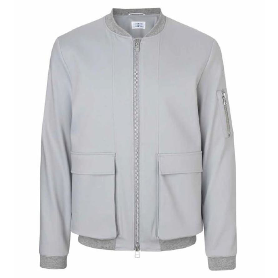 Libertine-Libertine Sky Grey Caution Bomber Jacket