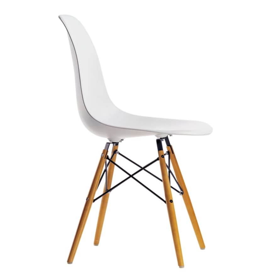 Vitra White DSW Eames Side Chair 