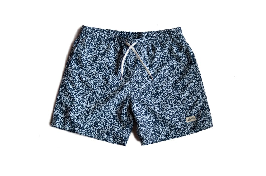 Bather Blue Doodle Swim Trunk  