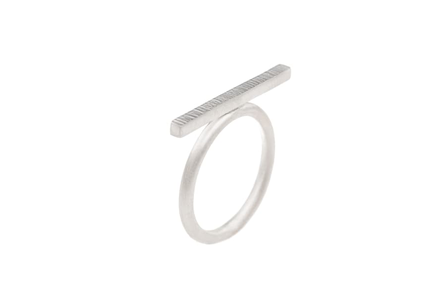 Blackbird Jewellery Sterling Silver High Line Horizontal Bar Ring 