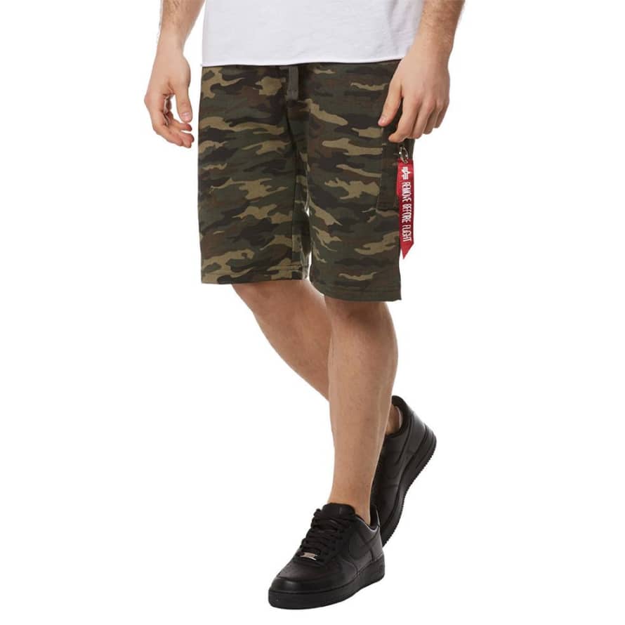 Alpha Industries Woodland Camo X Fit Cargo Short