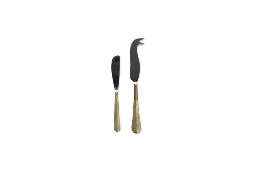 Nkuku Osko Cheese Butter Knife Set Brushed Gold